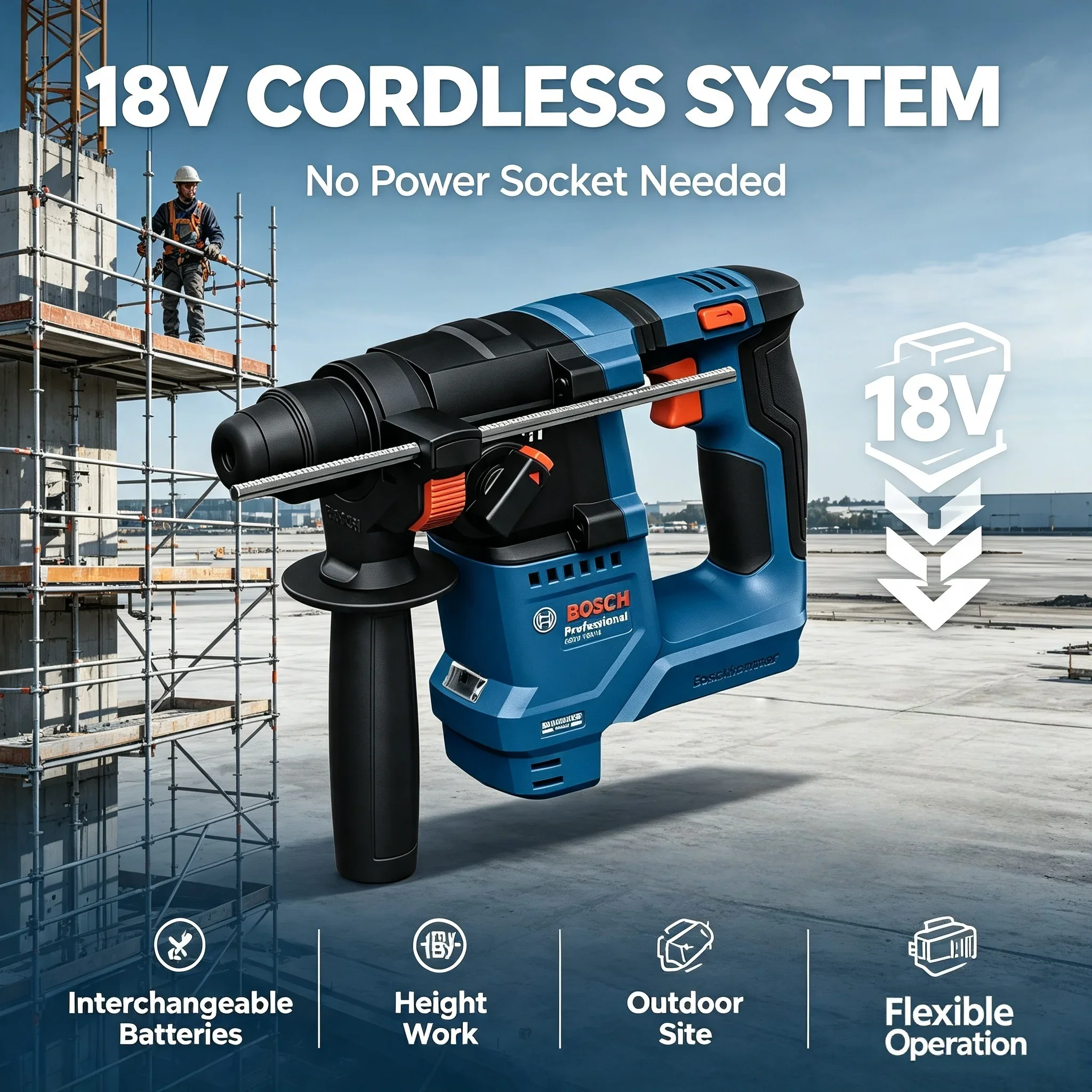 Bosch GBH 18V-18 – akumulatoro – Power Tools Professional recenzja i cena